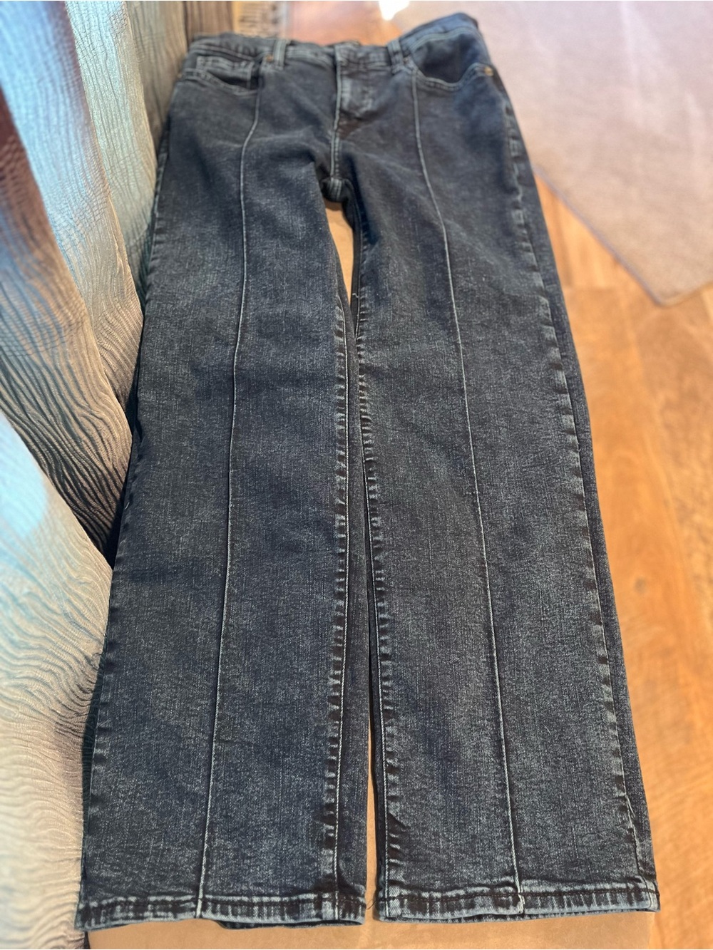 Banana Republic Blue Wash High-Rise Wide-Leg Jeans with Front Seams